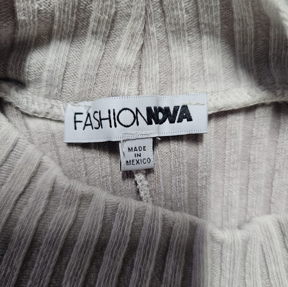 Fashion Nova Taupe Ribbed Bodycon Midi Dress 3X Plus Size - Picture 5 of 9